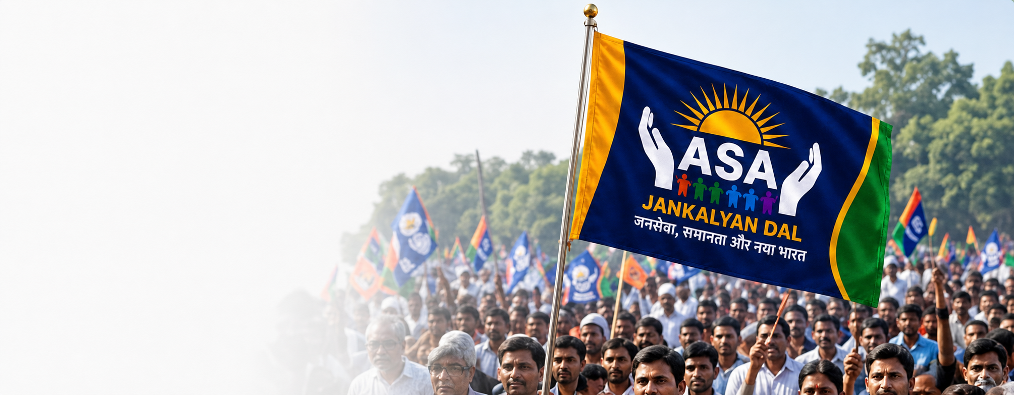 ASA Jan Kalyan Dal Rally Background